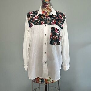 Tap & Co. Vintage Christmas Holiday Collared Shirt